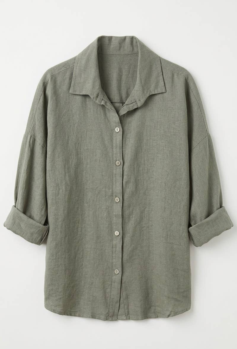 Chemise Oversize en Lin et Viscos @20664_ChLinUni