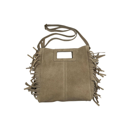 SAC A MAIN CUIR DAIM MARION TAUPE