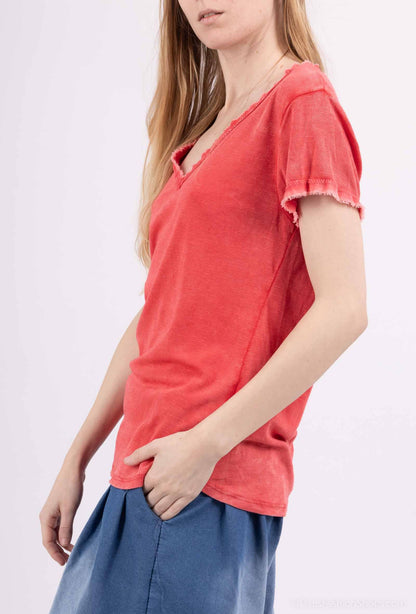 Tshirt coton délavé à manches courtes PT2504