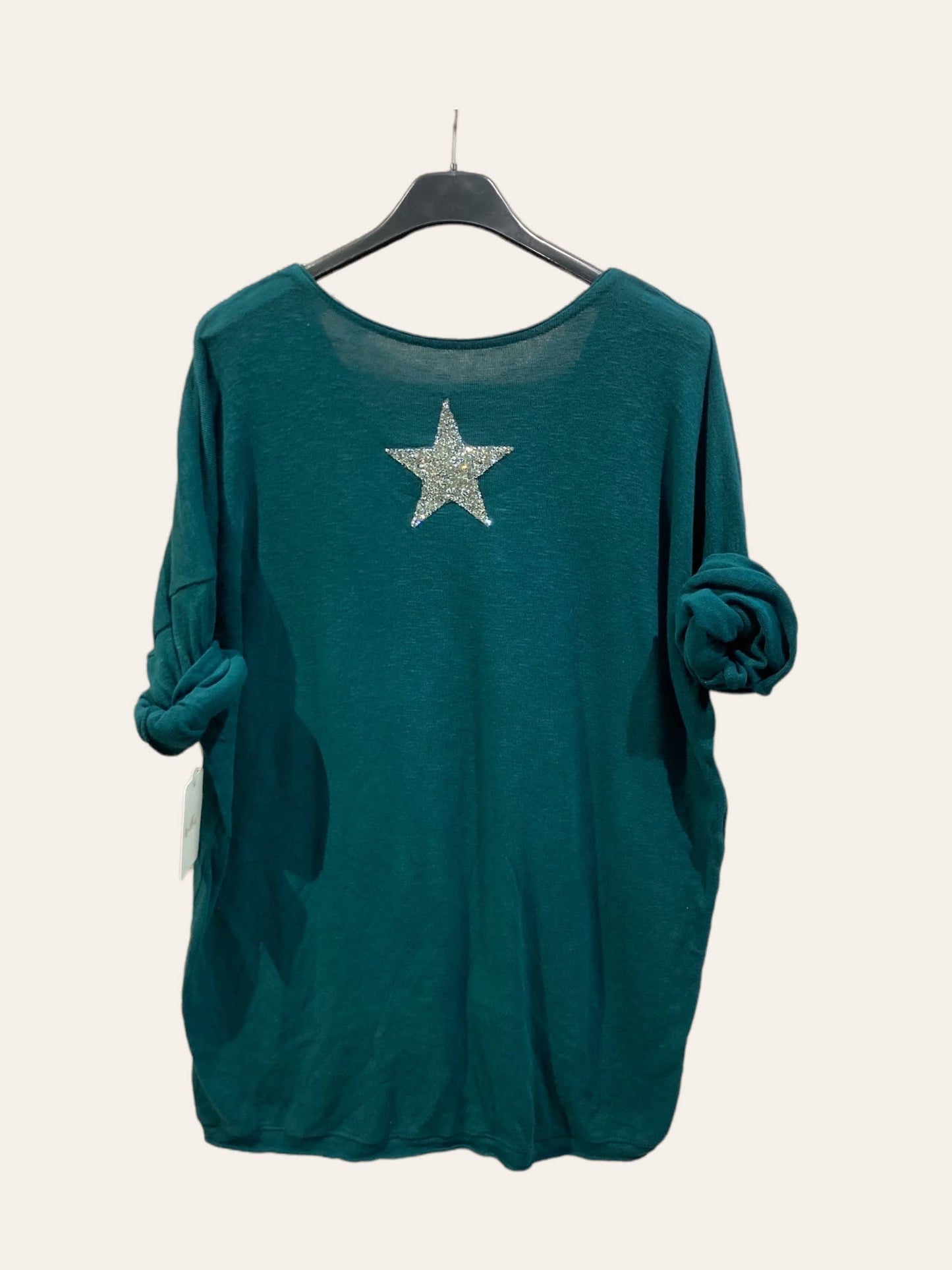 Haut en coton avec Étoile en strass au dos