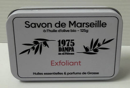 Savon de Marseille - Exfoliant - 125g - Avec sa boîte métal