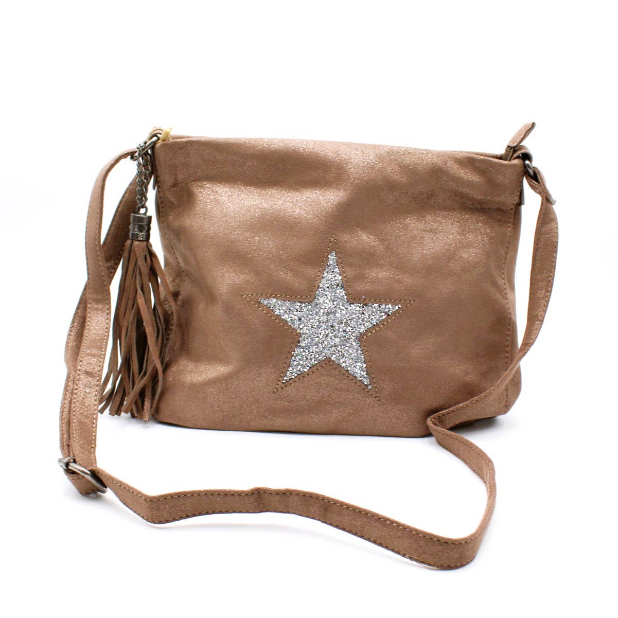 Sac besace avec étoile strass