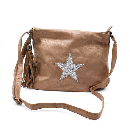 Sac besace avec étoile strass