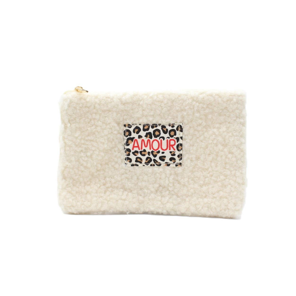 Pochette message moumoute - AMOUR léopard