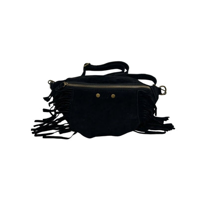 Sac banane cuir Suède Esperanza noir
