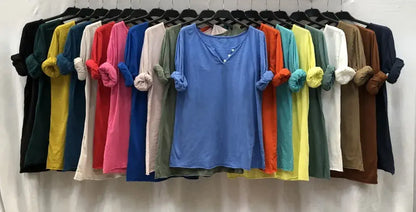 T-Shirt col tunisien manches longues @9925 col tunisien