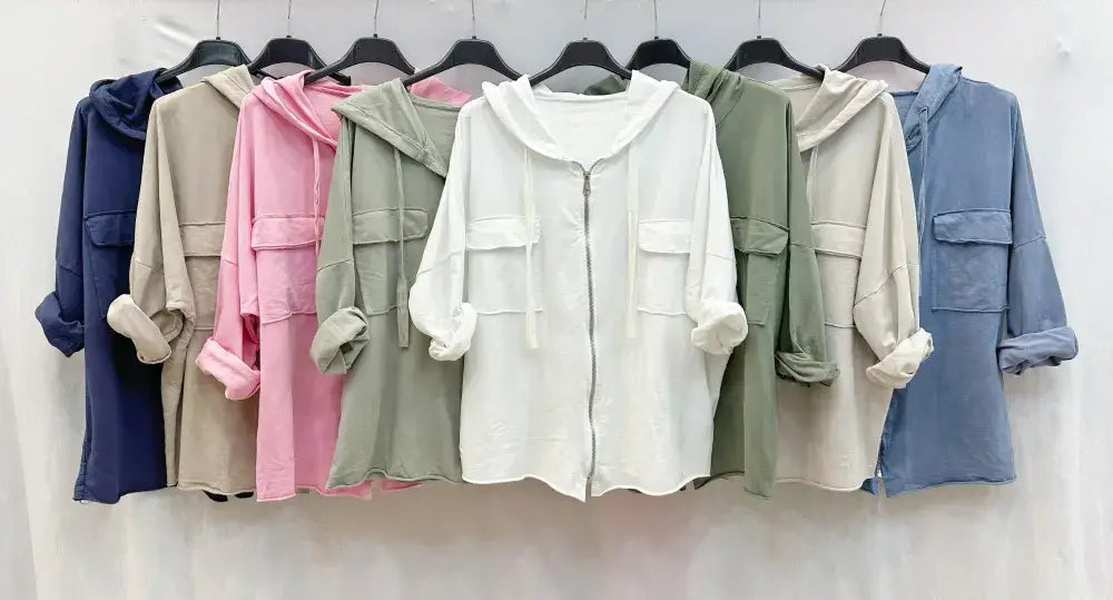 Gilet capuche avec zip et poches @8633_GZipPoches