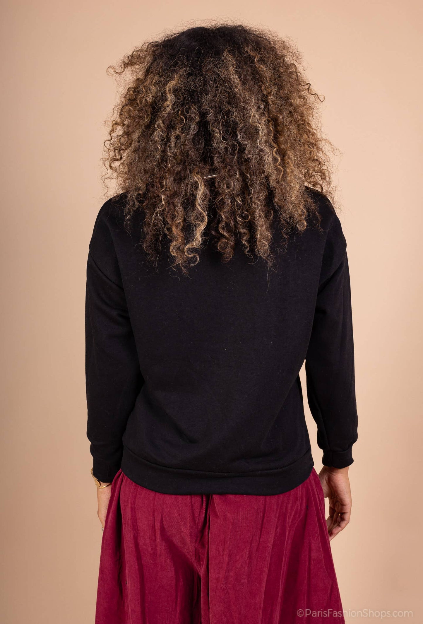 Sweat broderie "AMOUR" léopard  PP2514