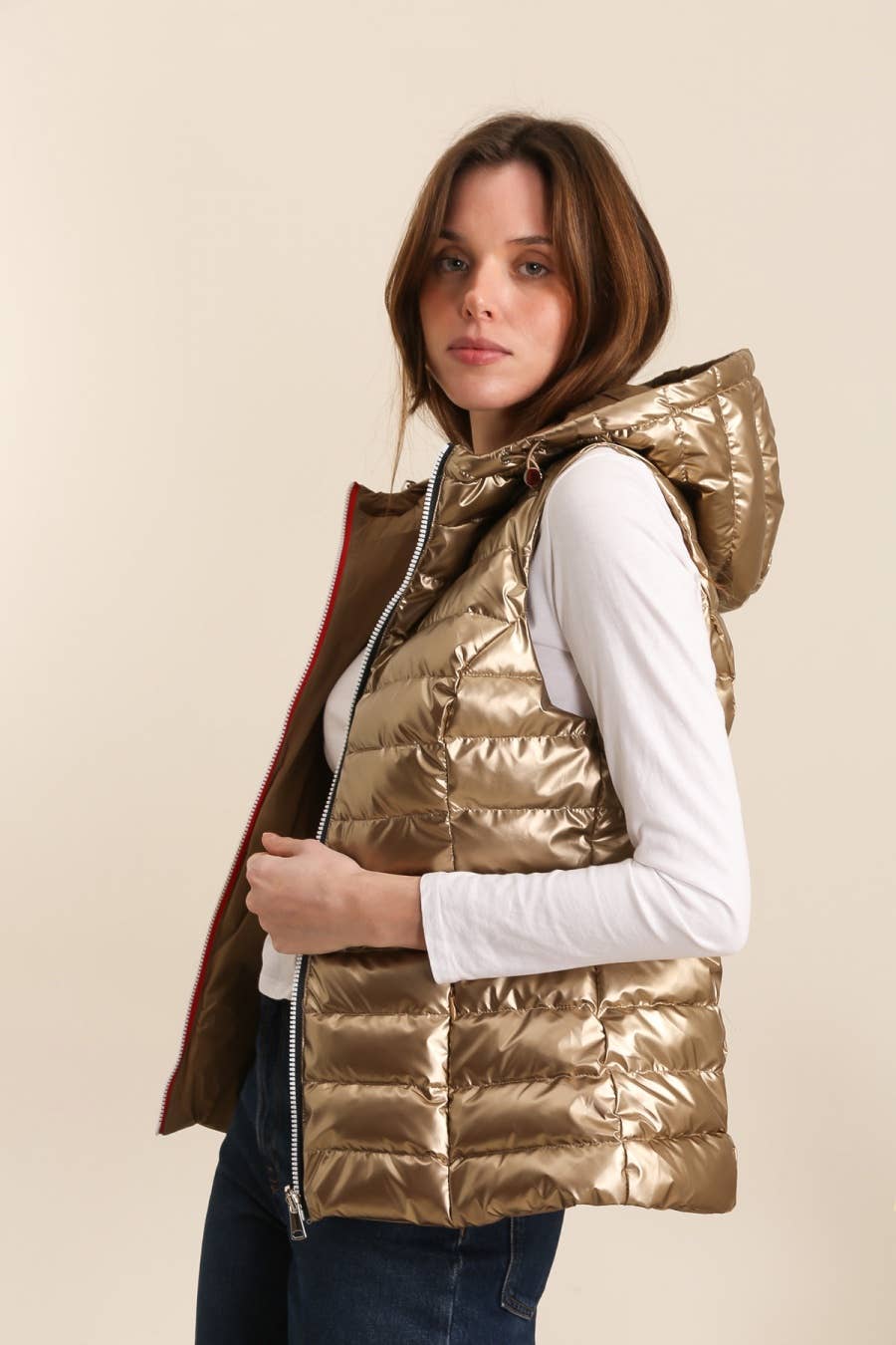 Doudoune réversible imperméable sans manches