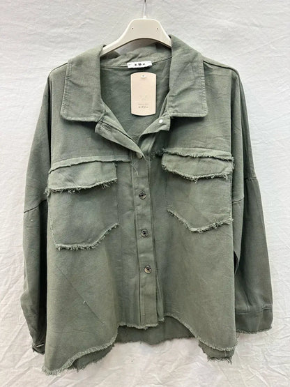 Denim Jacket En Coton Effet Déchirée @4321_VeDenimDechiree