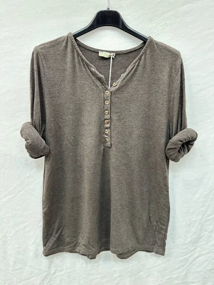 Haut De Fine Maille À Col Tunisien 8boutons @47684_H8boutons