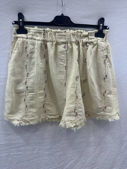 Short à Surpiqûres en Lin et Coton @211231_ShSurpique