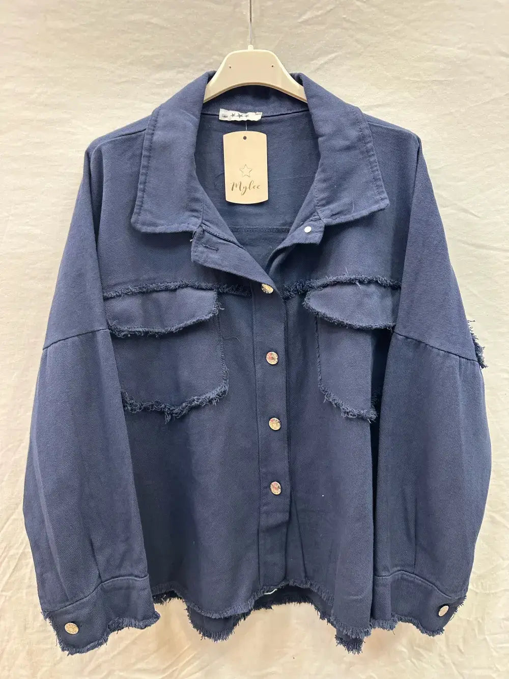 Denim Jacket En Coton Effet Déchirée @4321_VeDenimDechiree