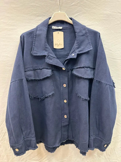 Denim Jacket En Coton Effet Déchirée @4321_VeDenimDechiree