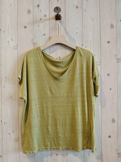 Réf-2296 T-shirt basique lin 100%