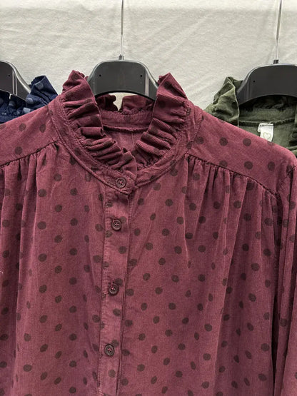 Robe En Velours Imprimé Aux Pois @69098Pois_RVPois