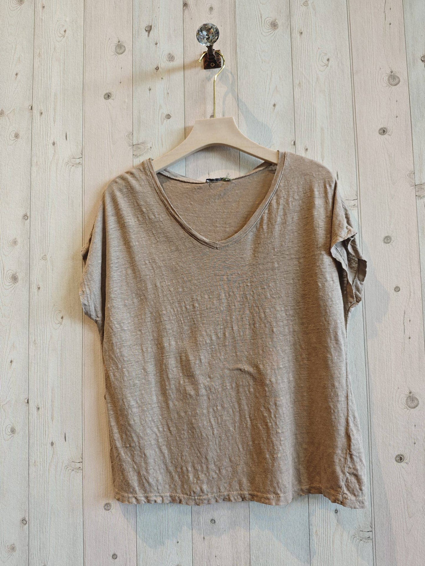 Réf-2296 T-shirt basique lin 100%