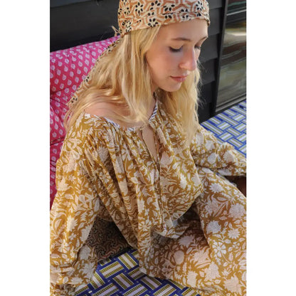 Robe DANA beige doré