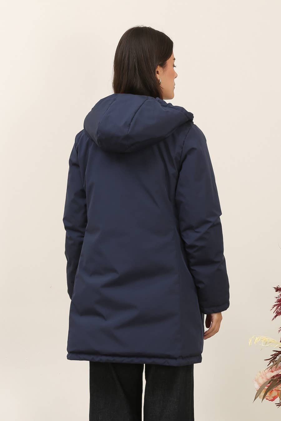 Doudoune mi-longue réversible imperméable