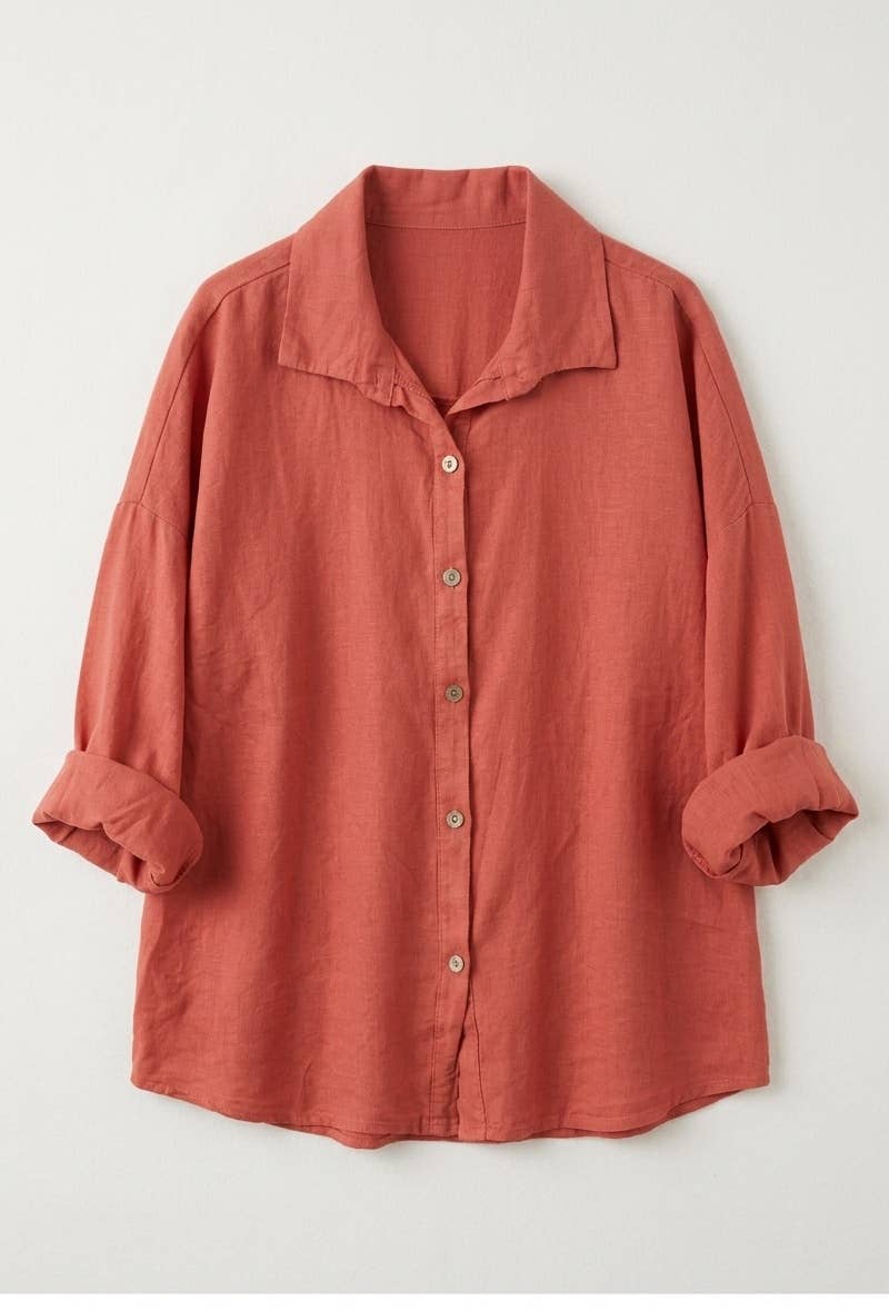 Chemise Oversize en Lin et Viscos @20664_ChLinUni