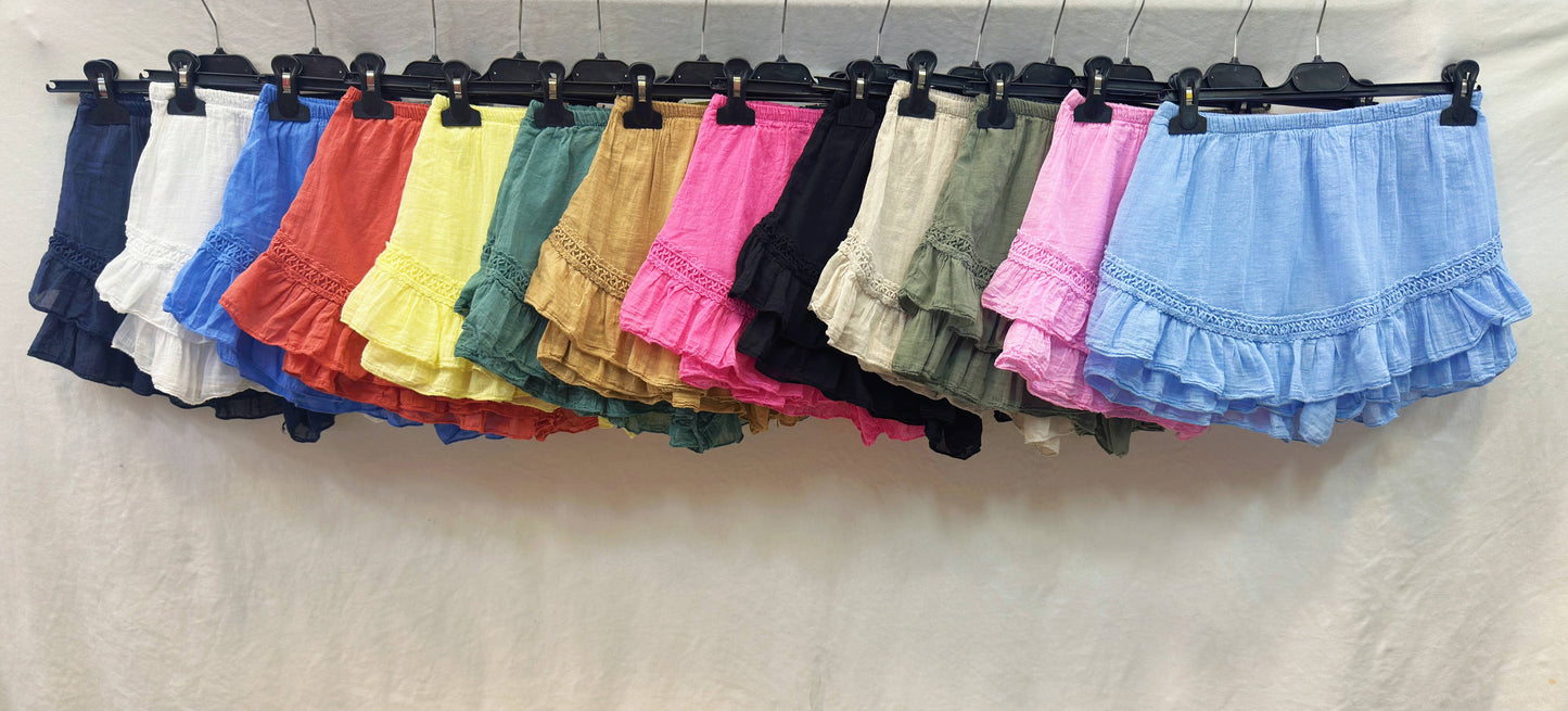Short Jupe-Culotte à Volants @C85373_ShCulotteVC