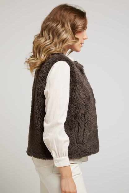 ROXANNE - Gilet moumoute sans manches