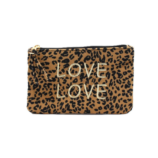 Pochette léopard message - LOVE LOVE
