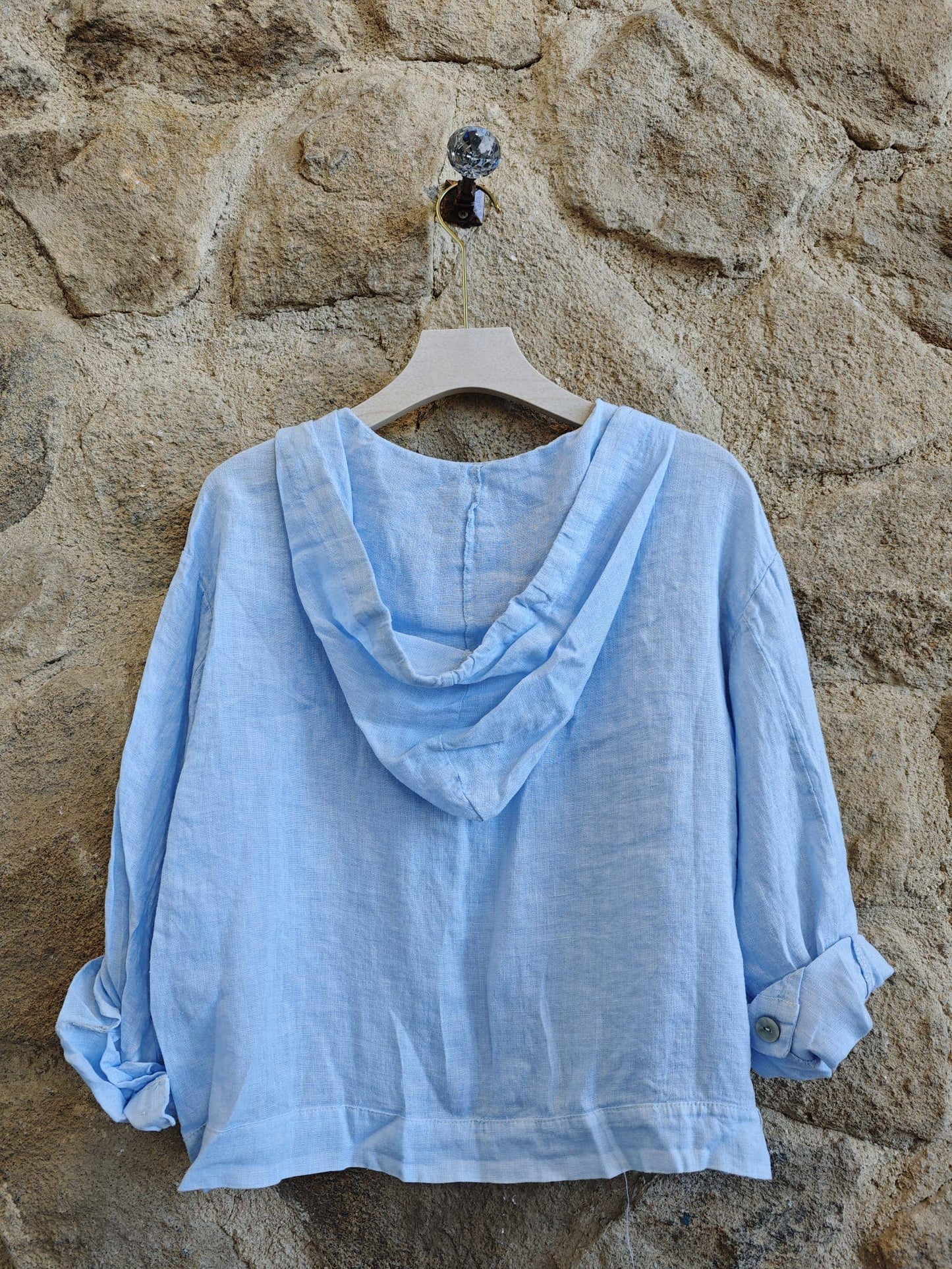 Réf-224150 BLOUSE À CAPUCHE LIN 100%