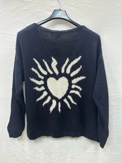 Pull À Motifs Soleille Au Dos @35669_PulSoleille