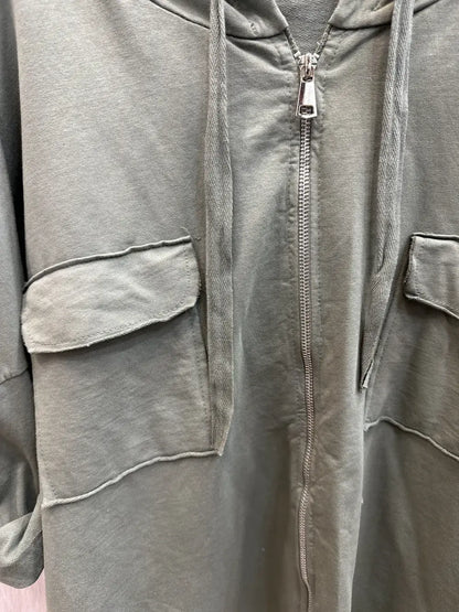 Gilet capuche avec zip et poches @8633_GZipPoches