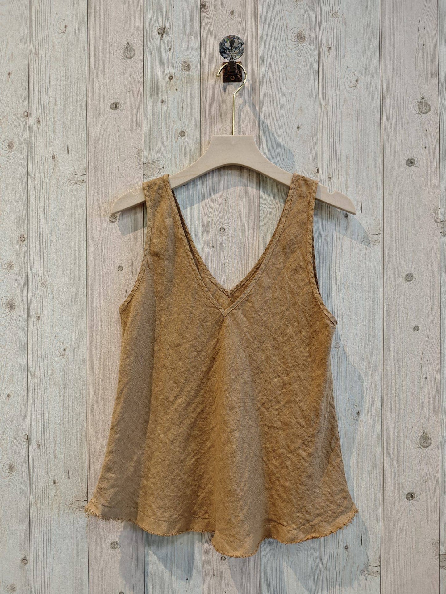 Ref-21591 T-shirt sans manches 100 % lin