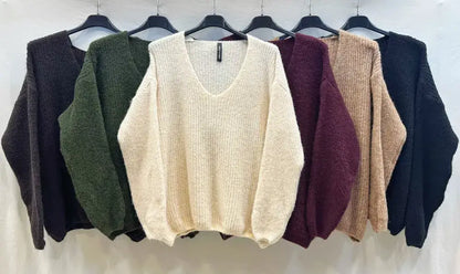 Pull Alpaga Epais Col V @33771_PuCoteletAlpaga