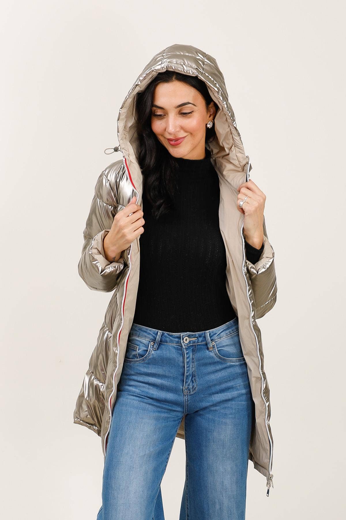 Doudoune mi-longue réversible imperméable