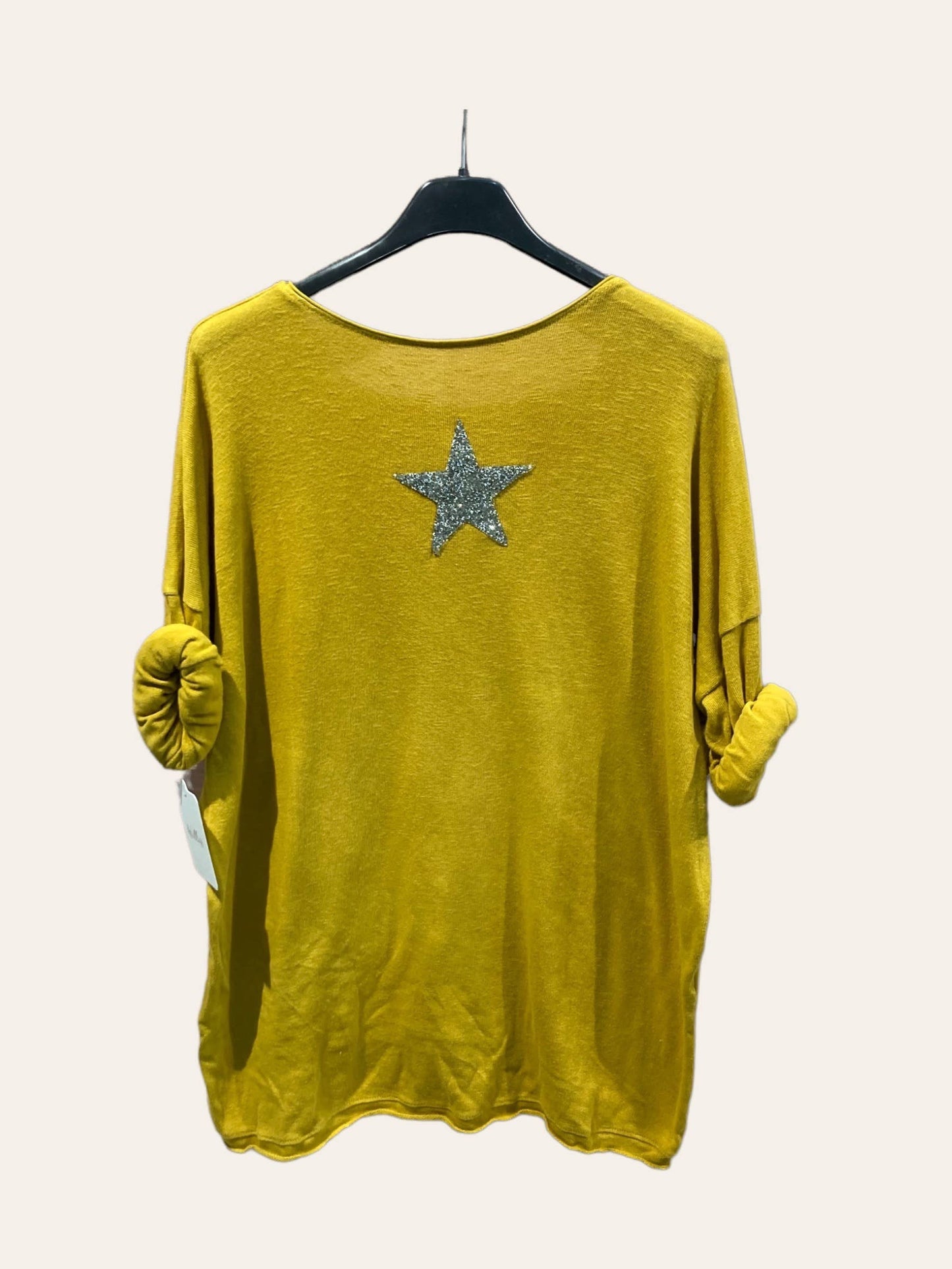 Haut en coton avec Étoile en strass au dos