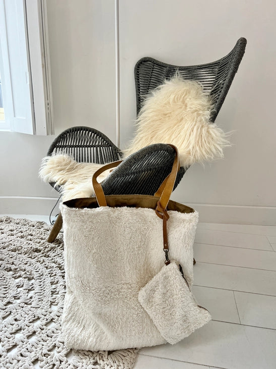 Pochette peluche et coton