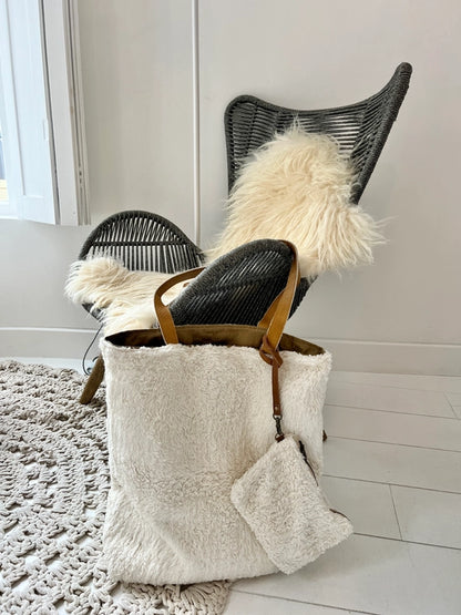 Pochette peluche et coton