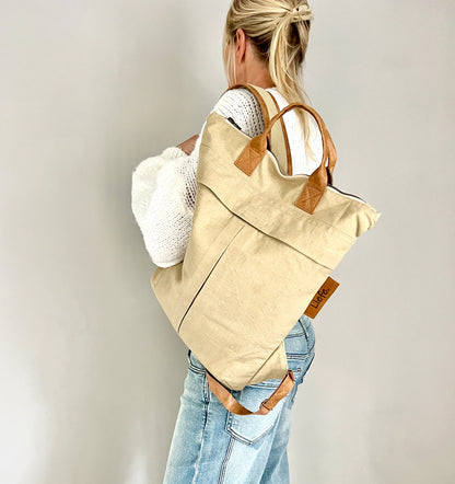 Sac à dos kaki (coton recyclé kaki)