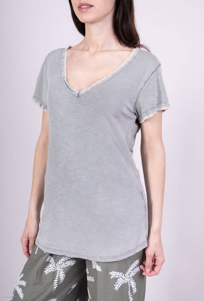 Tshirt coton délavé à manches courtes PT2504