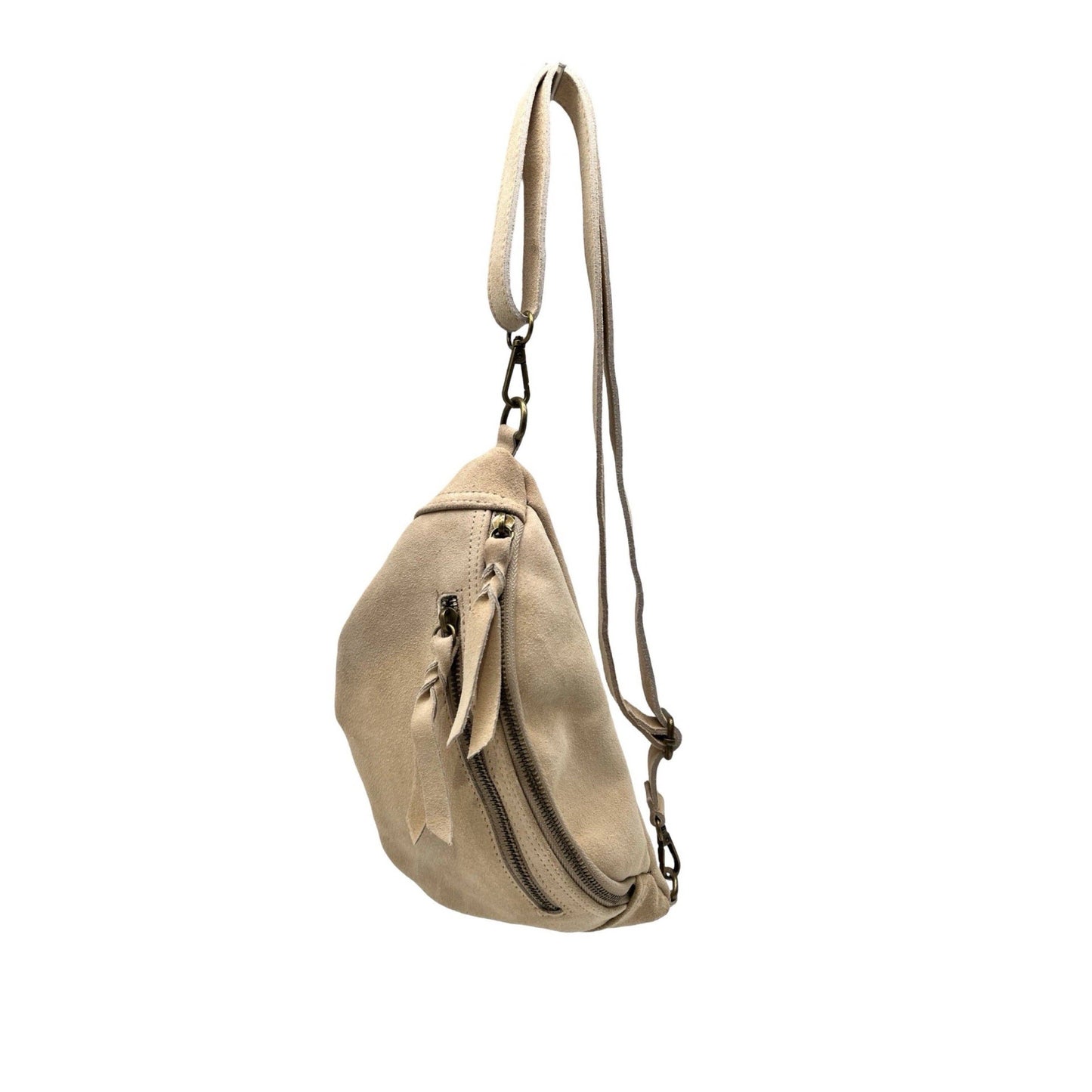SAC BANANE CUIR DAIM MM