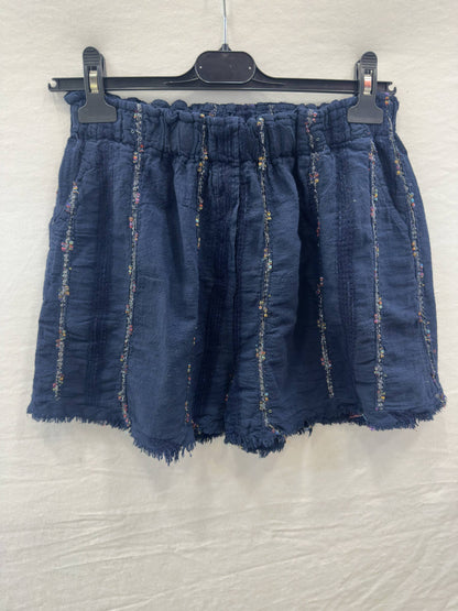 Short à Surpiqûres en Lin et Coton @211231_ShSurpique