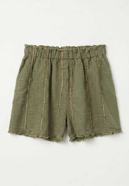 Short à Surpiqûres en Lin et Coton @211231_ShSurpique