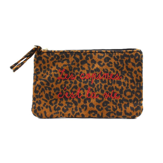 Pochette léopard message - Les copines
