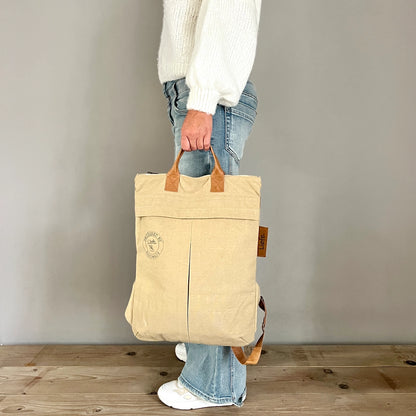 Sac à dos kaki (coton recyclé kaki)