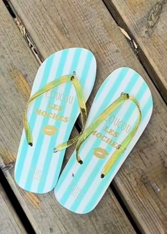 Tongs coloris BLEU