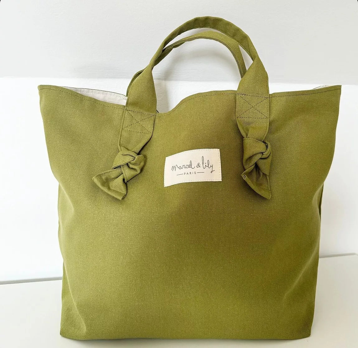 City Bag coton - vert avocat