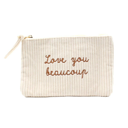 Pochette côtelée message - Love you