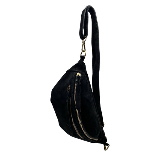 SAC BANANE CUIR DAIM MM