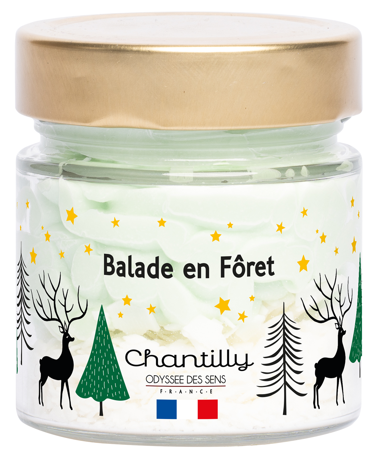 Balade en forêt - Bougie Chantilly gourmande Noël 150g