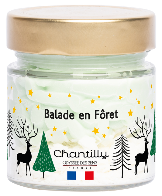 Balade en forêt - Bougie Chantilly gourmande Noël 150g