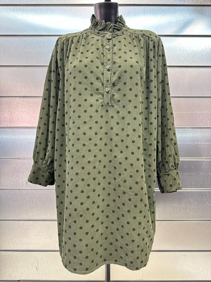 Robe En Velours Imprimé Aux Pois @69098Pois_RVPois